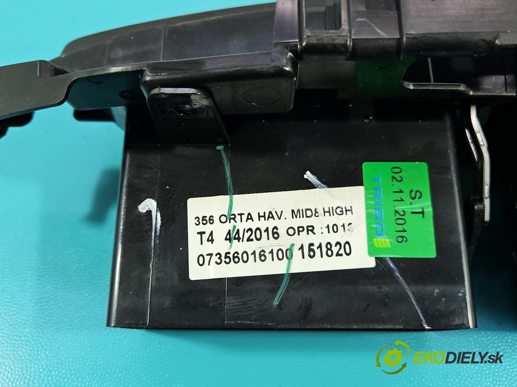 Fiat Tipo II 2015- 1.6 jtd (55260384) 120 hp manual 88 kW 1598 cm3 5- Mřížka: topení medián: 07356016100 (Mřížka topení)