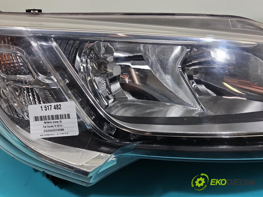 Fiat Ducato IV 2014- 2.3 jtd 150 HP manual 110 kW 2287 cm3 2- Reflektor: pravý 1394422080 (Svetlo predné pravé)