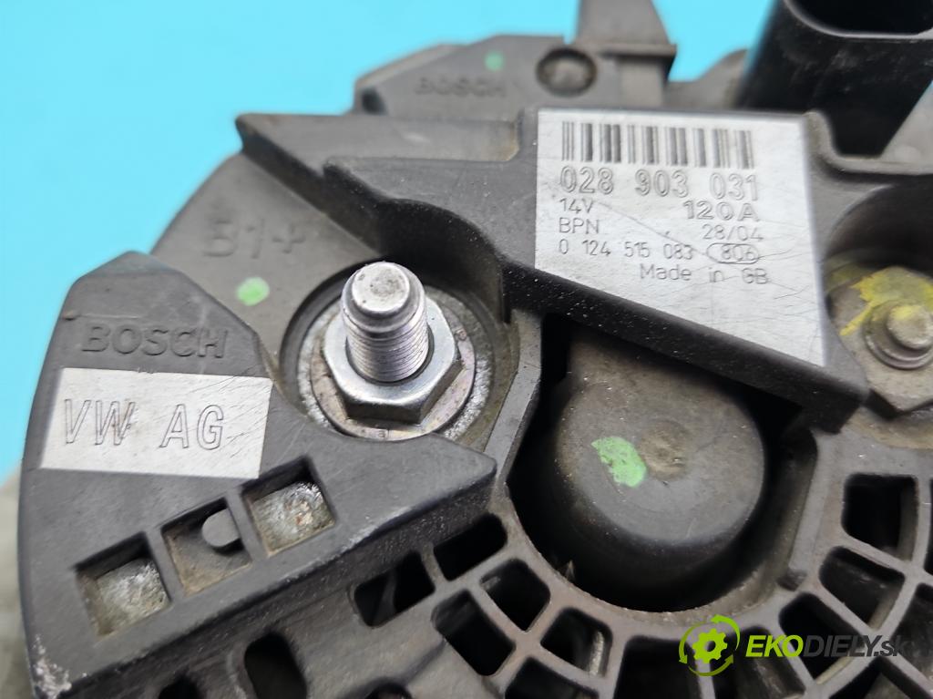Vw Passat B5 1995-2005 1.9 TDI 131 HP manual 96 kW 1896 cm3 4- Alternator 028903031 (Alternátor)