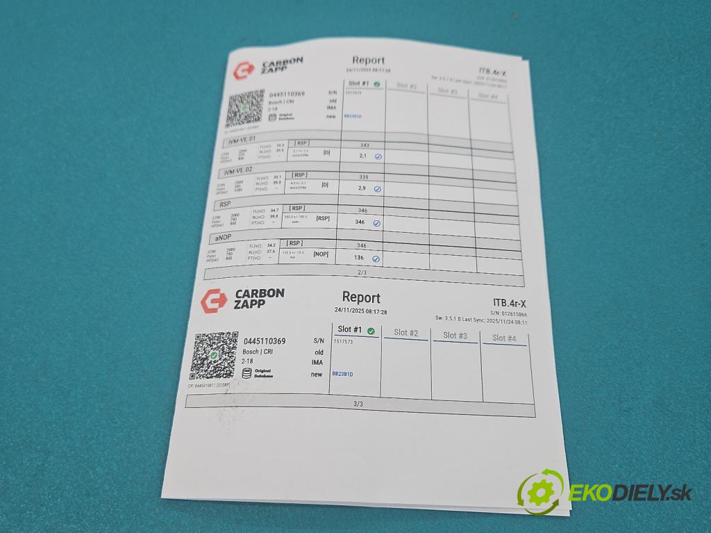 Vw Passat B7 2010-2014 2.0 tdi 170 HP automatic 125 kW 1968 cm3 5- vstrek 0445110369 (Vstrekovač paliva)