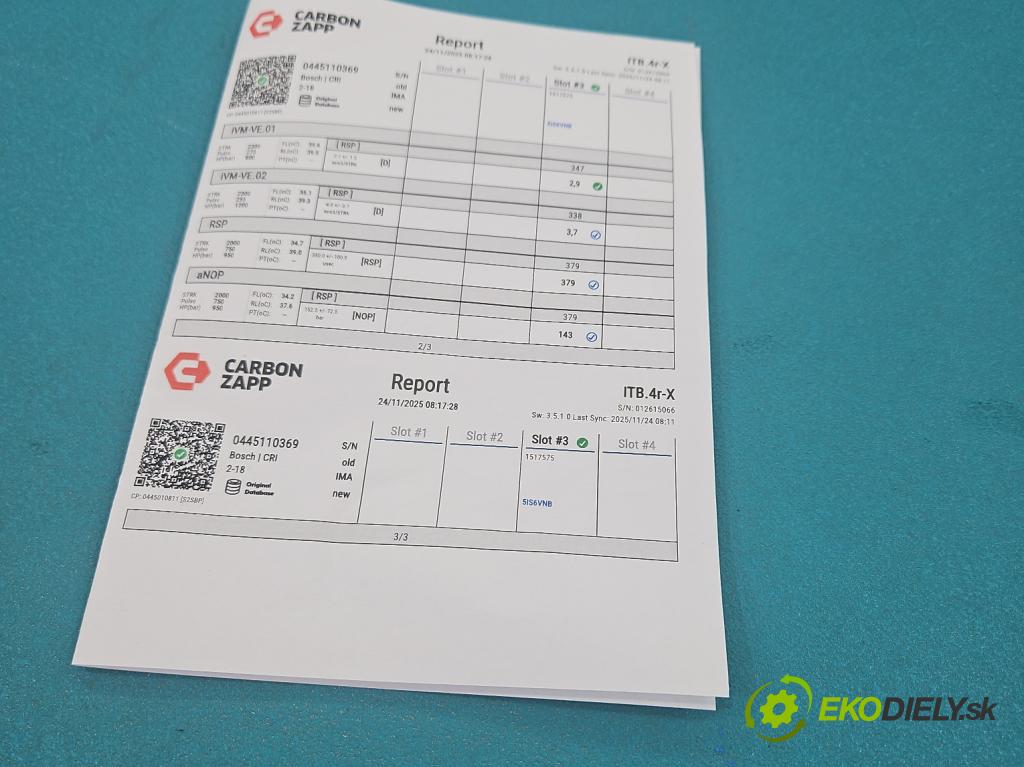 Vw Passat B7 2010-2014 2.0 tdi 170 HP automatic 125 kW 1968 cm3 5- vstrek 0445110369 (Vstrekovač paliva)