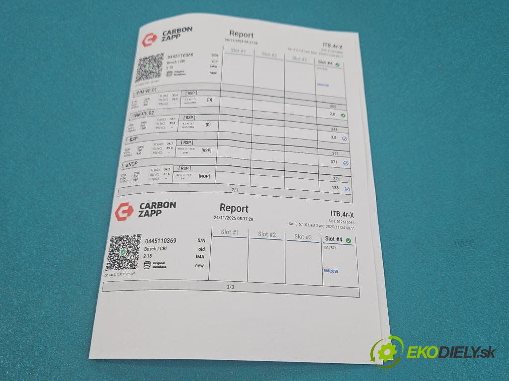 Vw Passat B7 2010-2014 2.0 tdi 170 HP automatic 125 kW 1968 cm3 5- vstrek 0445110369 (Vstrekovač paliva)