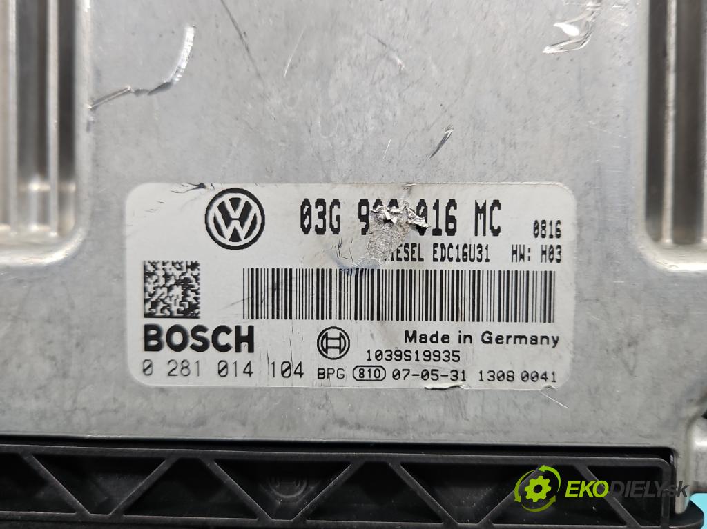 Skoda Superb I 2001-2008 1.9 tdi 116 HP manual 85 kW 1896 cm3 4- riadiaca jednotka motora 0281014104