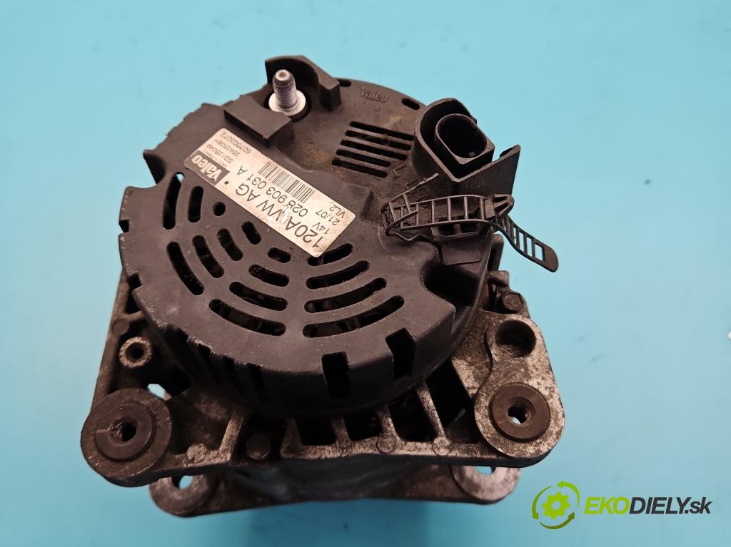 Skoda Superb I 2001-2008 1.9 tdi 116 HP manual 85 kW 1896 cm3 4- Alternator 028903031A (Alternátor)
