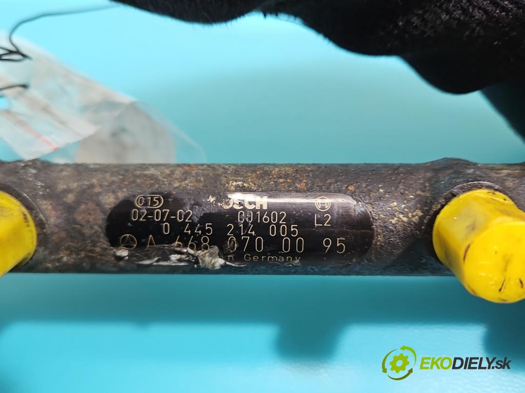 Mercedes A W168 1997-2004 1.7 cdi 95 HP manual 70 kW 1689 cm3 5- lišta vstrekovacia 0445214005 (Vstrekovacia lišta)