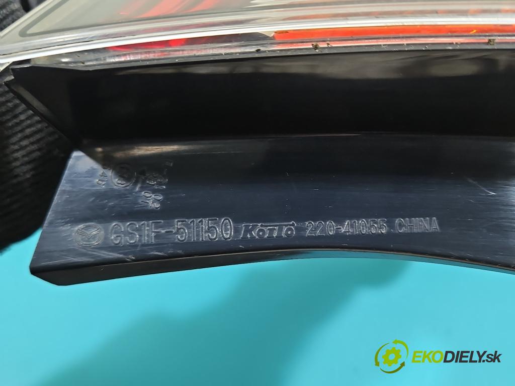 Mazda 6 II GH 2007-2012 2.0 citd 140 hp manual 103 kW 1998 cm3 5- světlo zadní levé GS1F-51150 (Klika dveří ostatní)