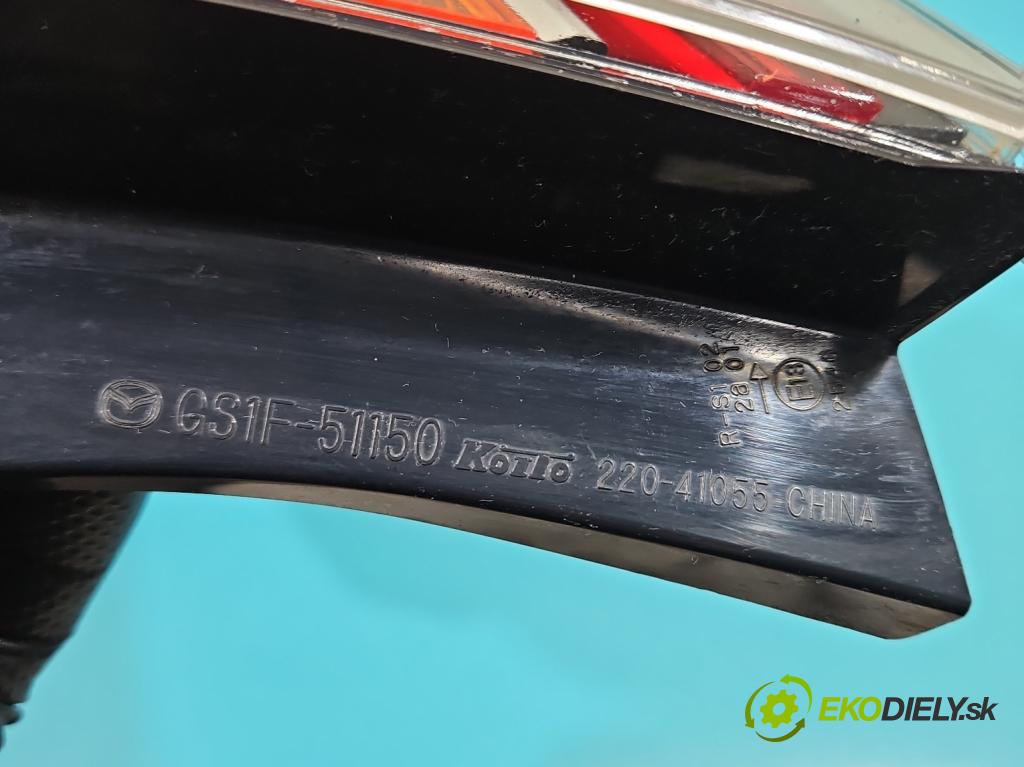 Mazda 6 II GH 2007-2012 2.0 citd 140 hp manual 103 kW 1998 cm3 5- světlo zadní pravé GS1F-51150 (Klika dveří ostatní)