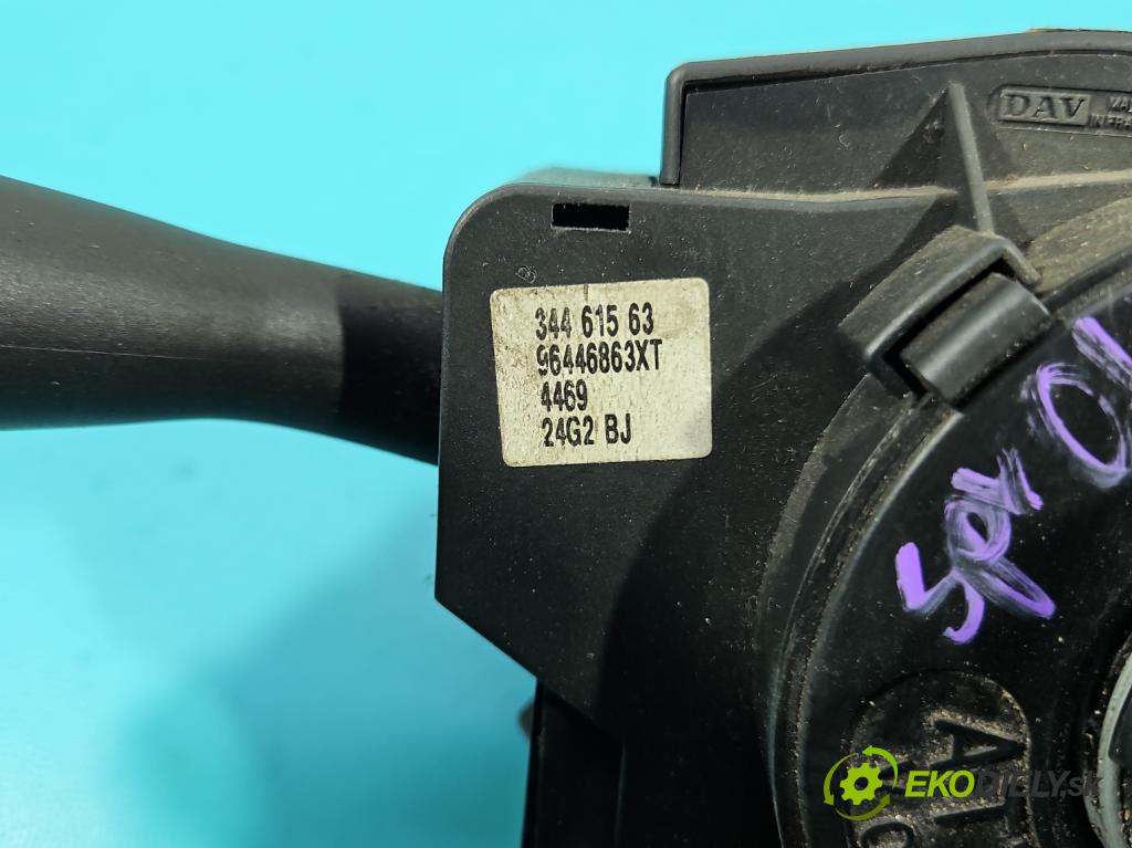 Peugeot 206 2.0 hdi 90 hp manual 66 kW 1997 cm3 5- Přepínač sdružený 96446863XT (Páčky pod volantem)