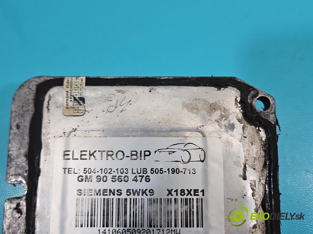 Opel Zafira A 1999-2005 1.8 16V 116 HP manual 85 kW 1796 cm3 5- riadiaca jednotka motora 90582539