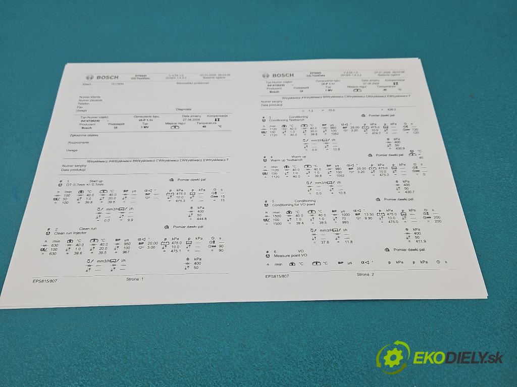 Skoda Superb I 2001-2008 1.9 tdi 116 HP manual 85 kW 1896 cm3 4- vstrekovacie čerpadlo 0414720230 (Vstrekovač paliva)