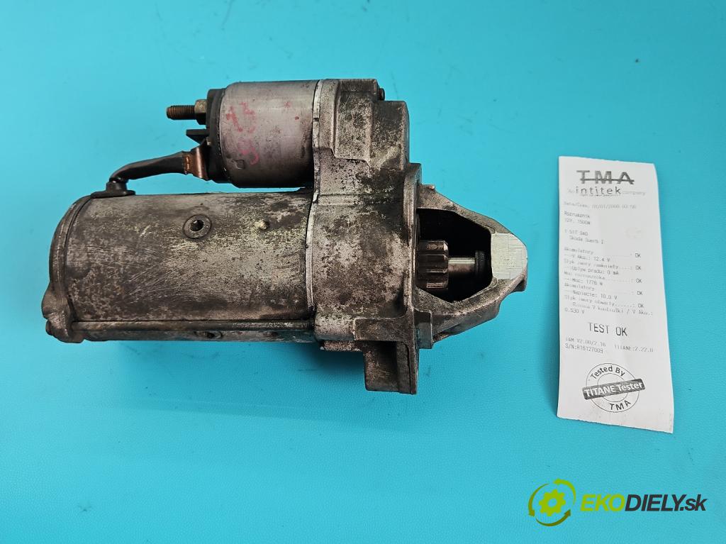 Skoda Superb I 2001-2008 1.9 tdi 116 hp manual 85 kW 1896 cm3 4- startér: 068911024E (Startér)