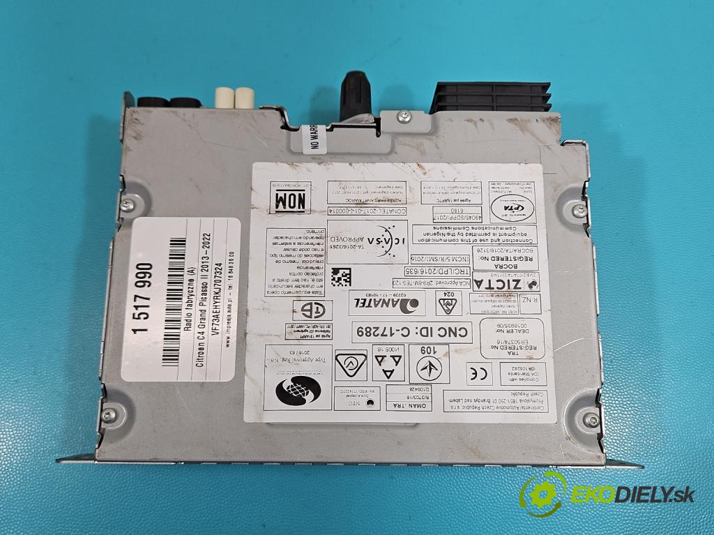 Citroen C4 Grand Picasso II 2013-2022 2.0 HDI 163 hp automatic 120 kW 1997 cm3 5- Radio továrna: 9821909080