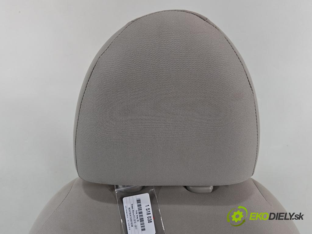 Nissan Micra K13 2010-2017 1.2 16v 80 hp manual 59 kW 1198 cm3 5- Sedadlo pravý  (Sedadlo)