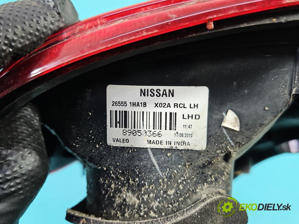 Nissan Micra K13 2010-2017 1.2 16v 80 hp manual 59 kW 1198 cm3 5- světlo zadní levé 89050366 (Klika dveří ostatní)