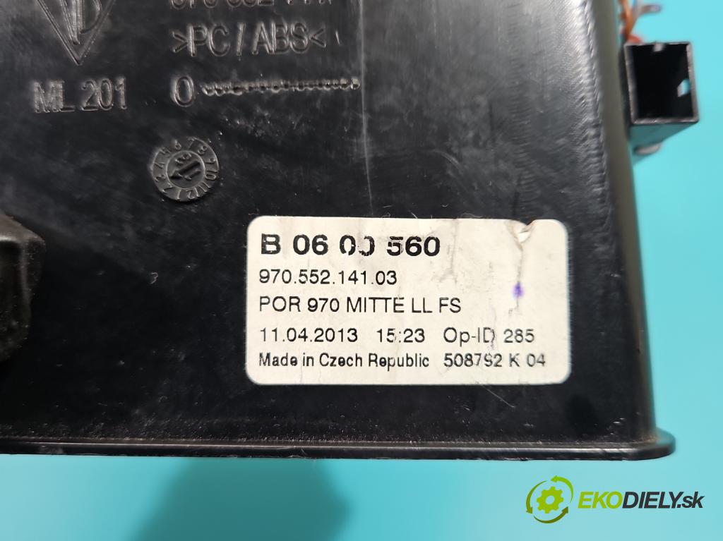 Porsche Panamera I 970 2009-2016 3.0 v6 420hp automatic 309 kW 2997 cm3 5- Mřížka: topení medián: 97055214103 (Mřížka topení)