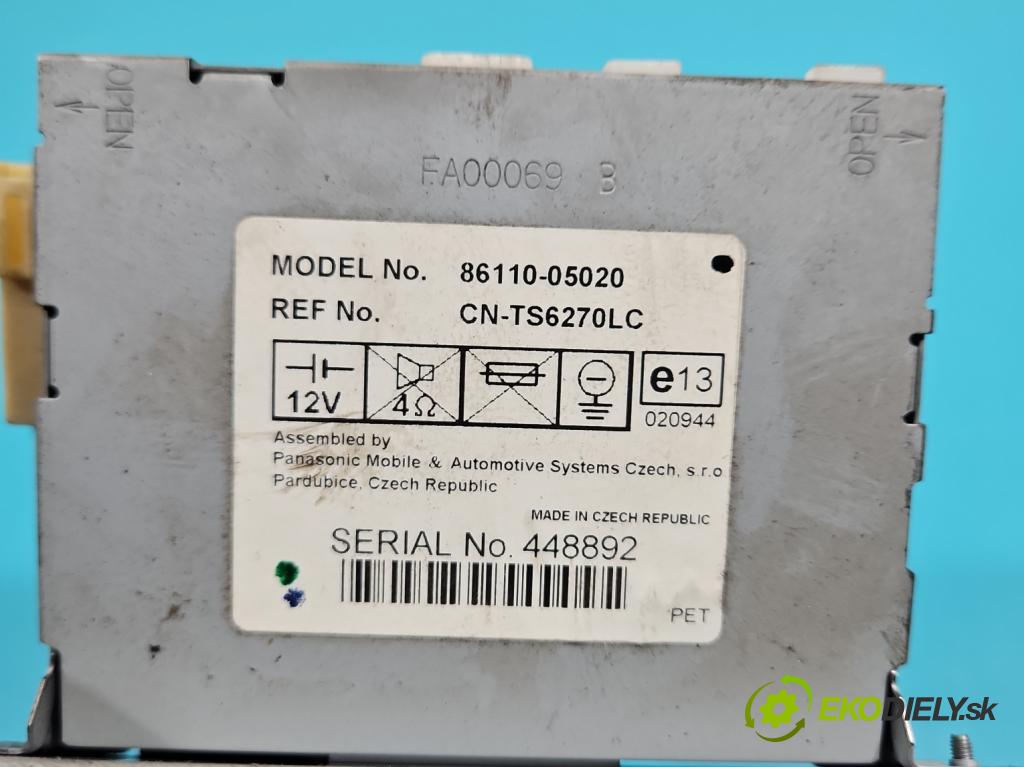 Toyota Avensis II T25 2003-2008 2.0 d4d 116 HP manual 85 kW 1995 cm3 5- Zobrazit: 86110-05020 (Prístrojová doska)