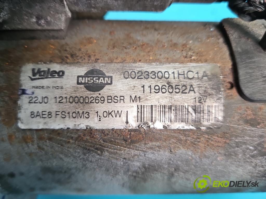 Nissan Micra K13 2010-2017 1.2 16v 80 hp manual 59 kW 1198 cm3 5- startér: 1196052A (Startér)