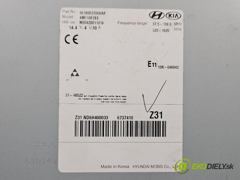 Hyundai Elantra VI 2015-2020 1.6 16v 128 HP manual 93.8 kW 1591 cm3 4- Radio originál 96180-F2700UAT