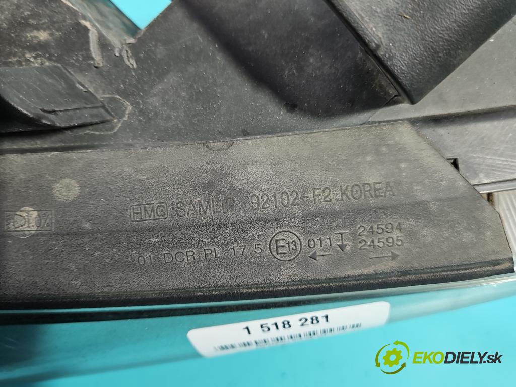 Hyundai Elantra VI 2015-2020 1.6 16v 128 HP manual 93.8 kW 1591 cm3 4- Reflektor: pravý 92102-F2 (Svetlo predné pravé)