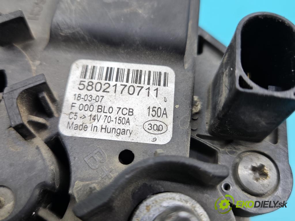 Fiat Ducato IV 2014- 2.3 jtd 150 HP manual 110 kW 2287 cm3 2- Alternator 5802170711 (Alternátor)