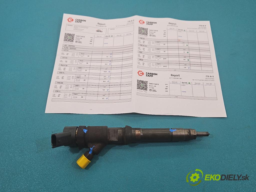 Fiat Ducato IV 2014- 2.3 jtd 150 HP manual 110 kW 2287 cm3 2- vstrek 0445110418 (Vstrekovač paliva)