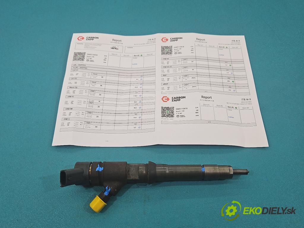 Fiat Ducato IV 2014- 2.3 jtd 150 HP manual 110 kW 2287 cm3 2- vstrek 0445110418 (Vstrekovač paliva)