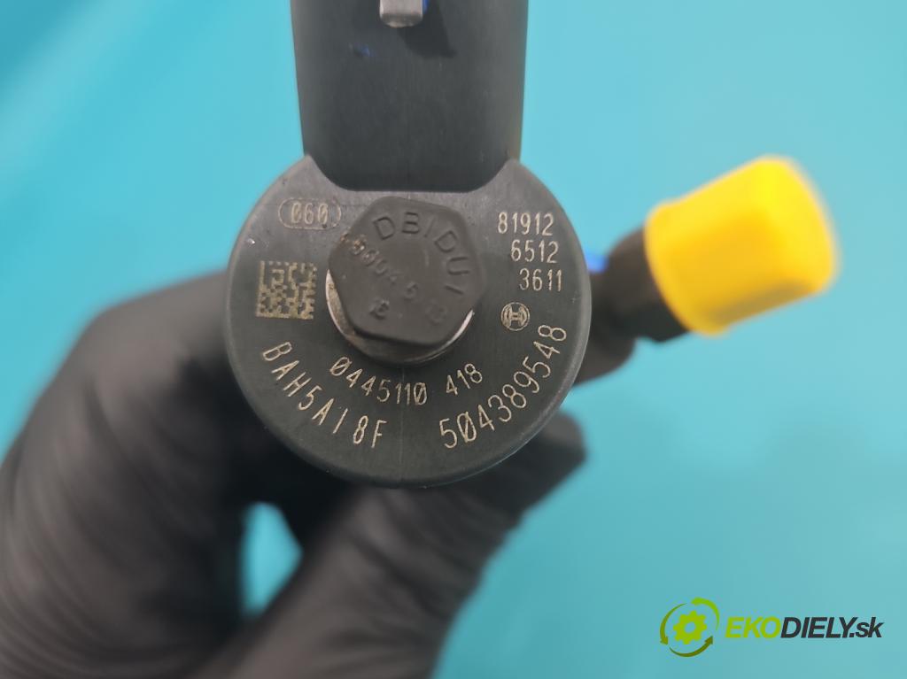 Fiat Ducato IV 2014- 2.3 jtd 150 hp manual 110 kW 2287 cm3 2- vstřikovač 0445110418 (Vstřikovač paliva)