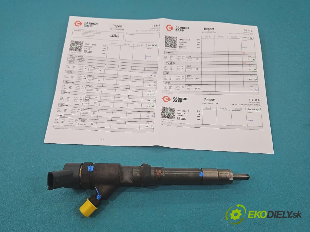 Fiat Ducato IV 2014- 2.3 jtd 150 HP manual 110 kW 2287 cm3 2- vstrek 0445110418 (Vstrekovač paliva)