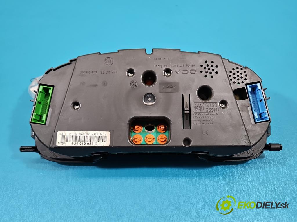 Skoda Octavia I 1996-2010 1.9 tdi 110 HP manual 81 kW 1896 cm3 5- prístrojovka/ budíky 1U1919034G (Prístrojová doska)