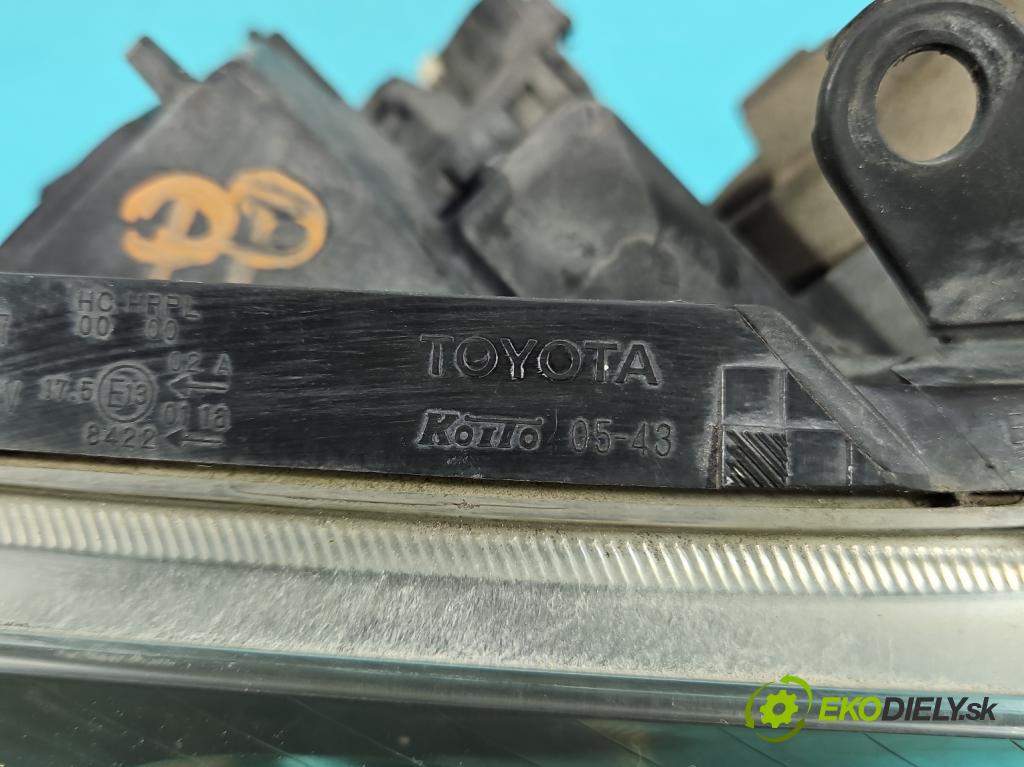 Toyota Avensis II T25 2003-2008 2.0 d4d 116 HP manual 85 kW 1995 cm3 5- Reflektor: pravý  (Svetlo predné pravé)