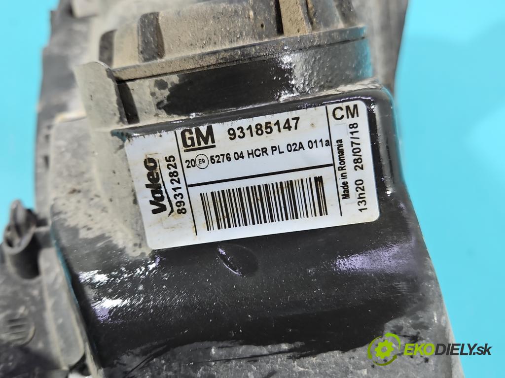 Opel Combo C 2001-2011 1.7 cdti 101 HP manual 74 kW 1686 cm3 5- Reflektor: pravý 93185147 (Svetlo predné pravé)