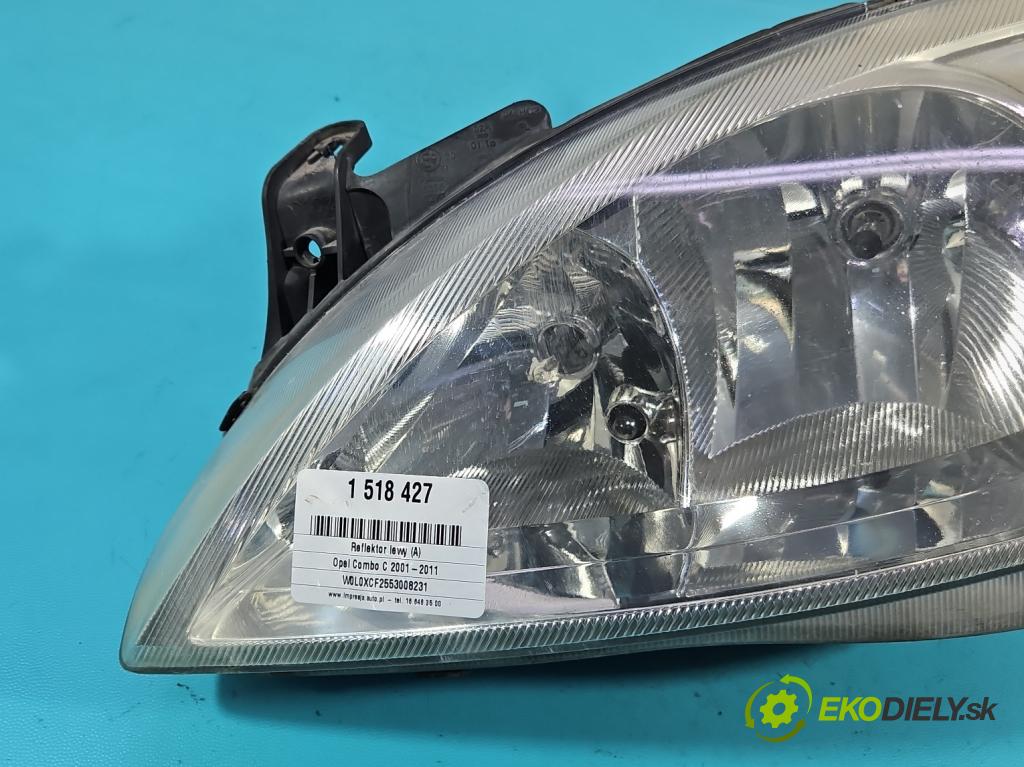 Opel Combo C 2001-2011 1.7 cdti 101 HP manual 74 kW 1686 cm3 5- Reflektor: ľavý  (Kľučka dverí ostatné)