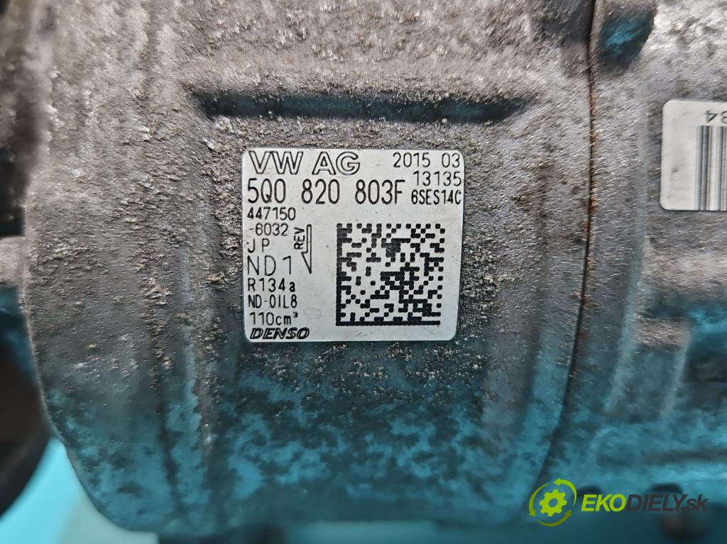 Seat Leon III 2012-2020 2.0 tdi 150 hp automatic 110 kW 1968 cm3 5- Kompresor: klíma 5Q0820803F (Kompresor klimatizace)