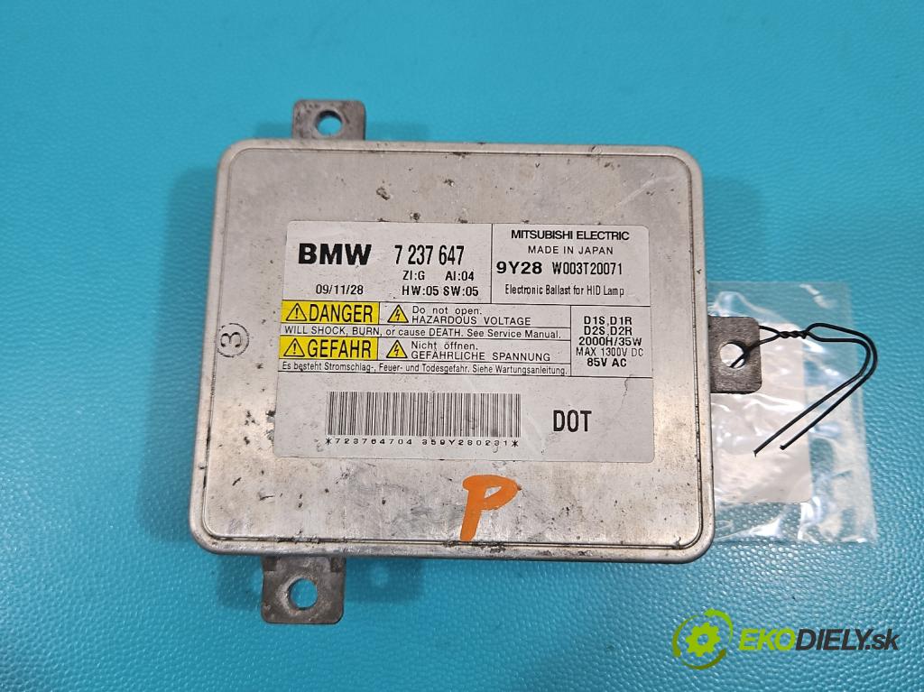Bmw 7 F01 2008-2015 3.0d 245KM automatic 180 kW 2993 cm3 4- střídač: xenon 7237647 (Riadiaca jednotka xenónu)
