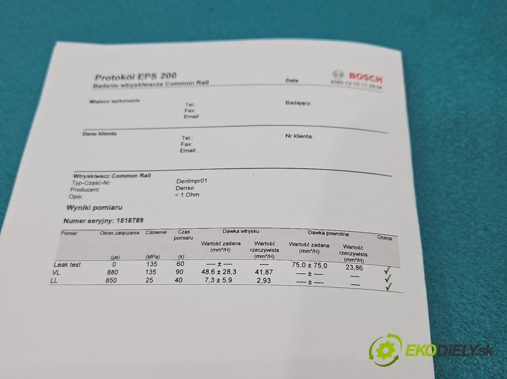 Toyota Avensis II T25 2003-2008 2.0 d4d 116 HP manual 85 kW 1995 cm3 5- vstrek 23670-0G010 (Vstrekovač paliva)
