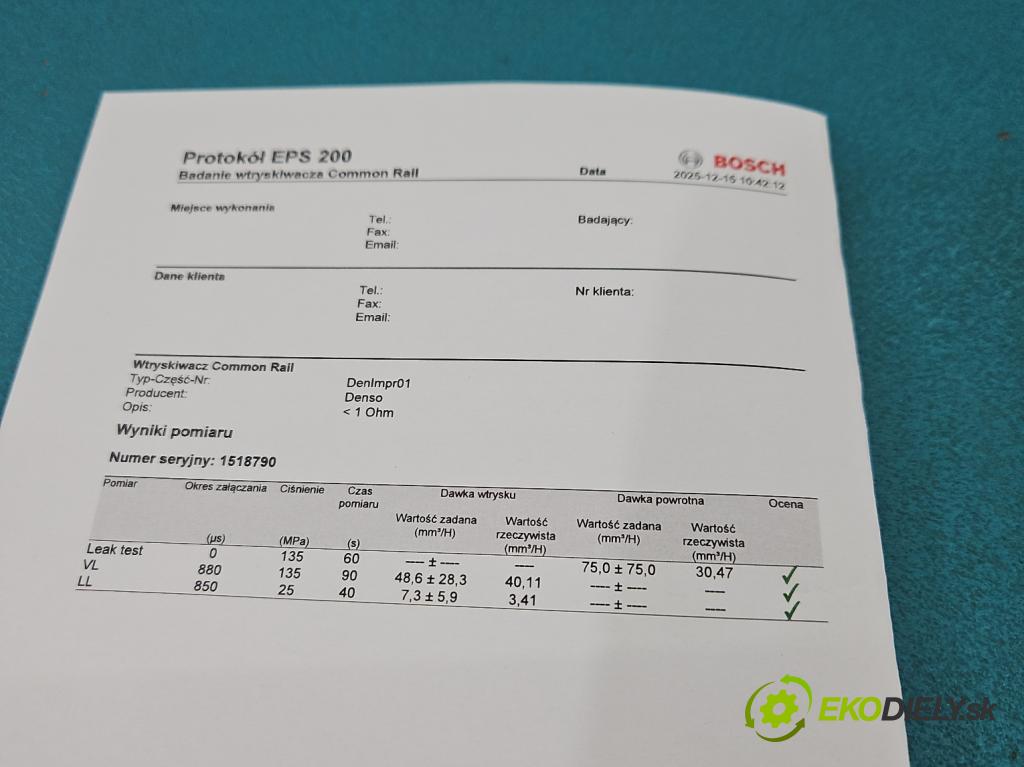 Toyota Avensis II T25 2003-2008 2.0 d4d 116 HP manual 85 kW 1995 cm3 5- vstrek 23670-0G010 (Vstrekovač paliva)