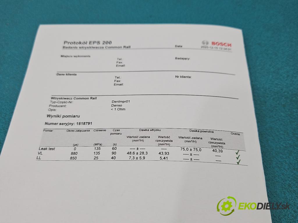 Toyota Avensis II T25 2003-2008 2.0 d4d 116 HP manual 85 kW 1995 cm3 5- vstrek 23670-0G010 (Vstrekovač paliva)