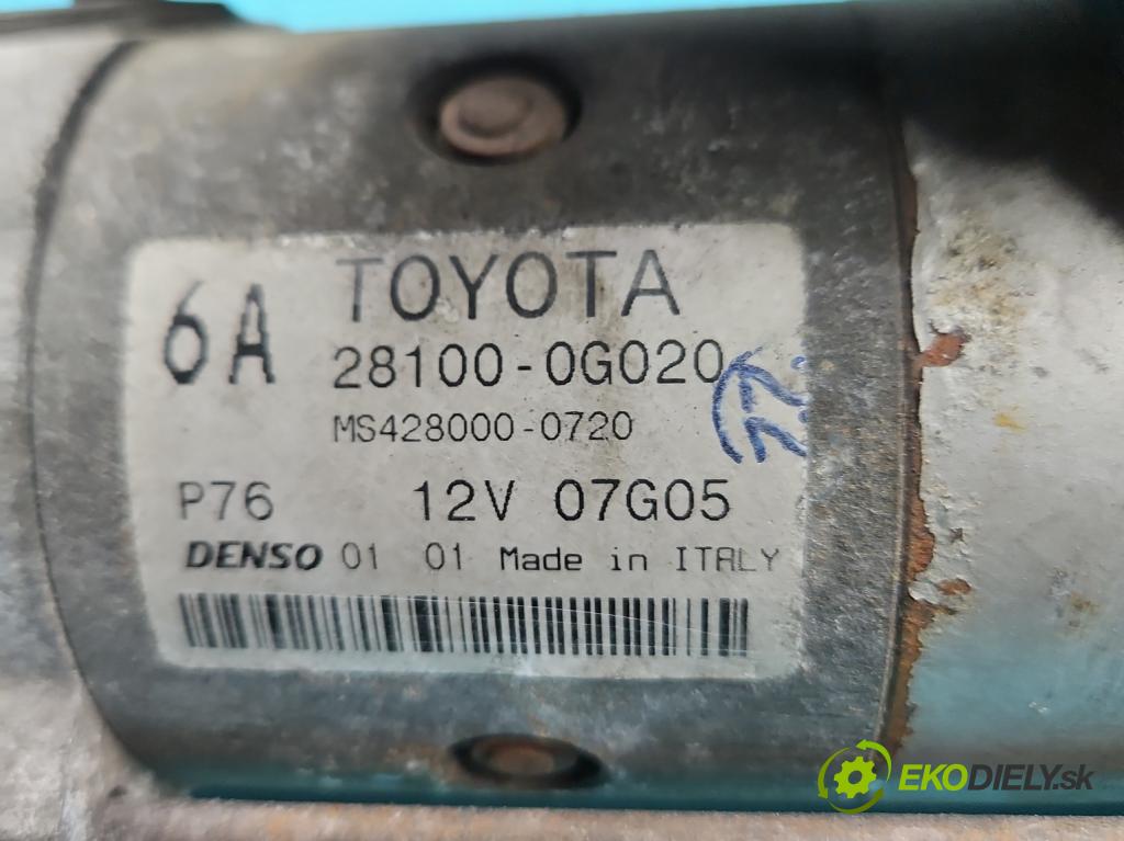 Toyota Avensis II T25 2003-2008 2.0 d4d 116 hp manual 85 kW 1995 cm3 5- startér: 28100-0G020 (Startér)