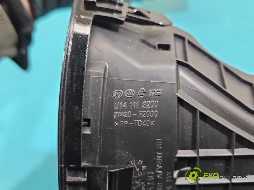 Hyundai Elantra VI 2015-2020 1.6 16v 128 HP manual 93.8 kW 1591 cm3 4- Mřížka: kúrenia stredová 97410-F2000 (Mriežka kúrenia (fukár))