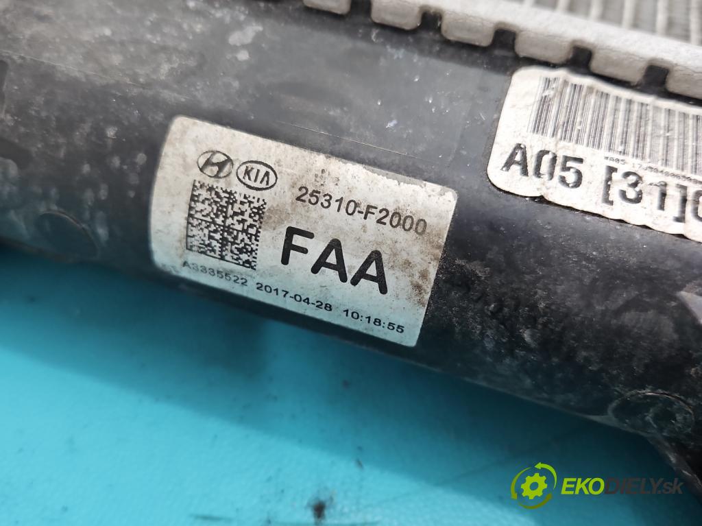 Hyundai Elantra VI 2015-2020 1.6 16v 128 hp manual 93.8 kW 1591 cm3 4- Chladič vody 25310-F2000 (Vodní chladič)