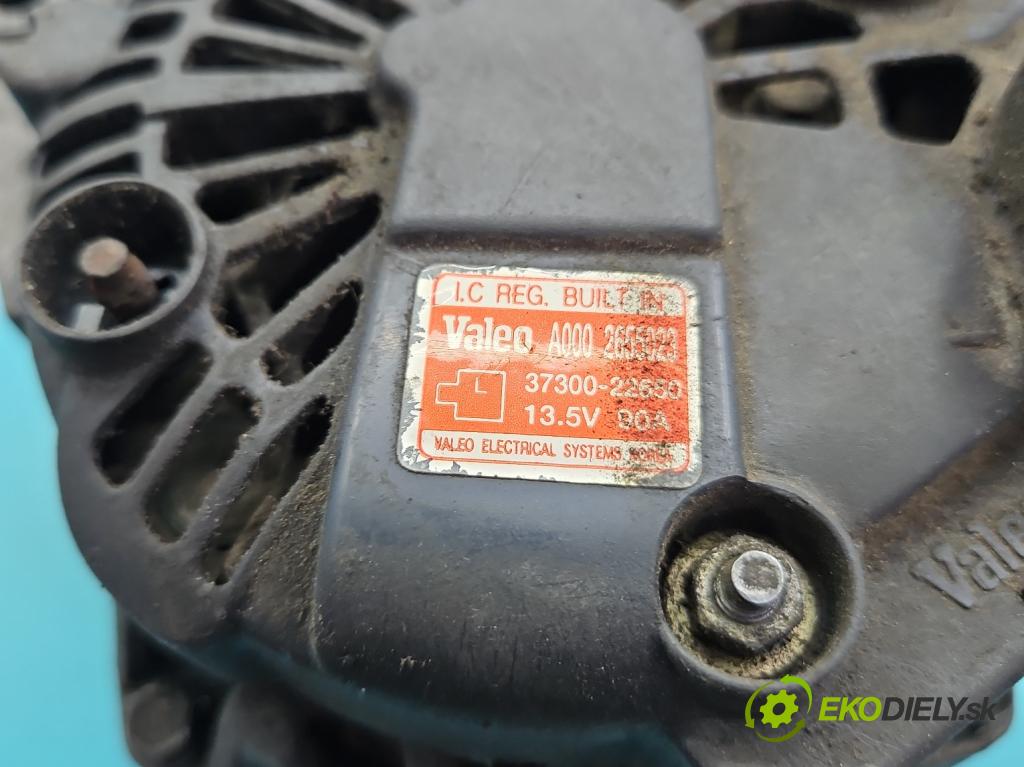 Hyundai Getz 1.3 12v 82 HP manual 60 kW 1341 cm3 3- Alternator 37300-22650 (Alternátor)