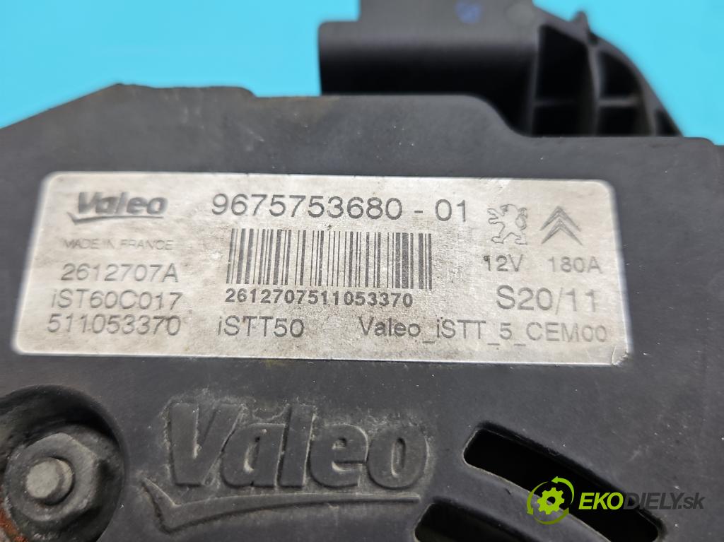 Citroen C3 II 2009-2016 1.6 hdi 92 HP manual 68 kW 1560 cm3 5- Alternator 9675753680 (Alternátor)