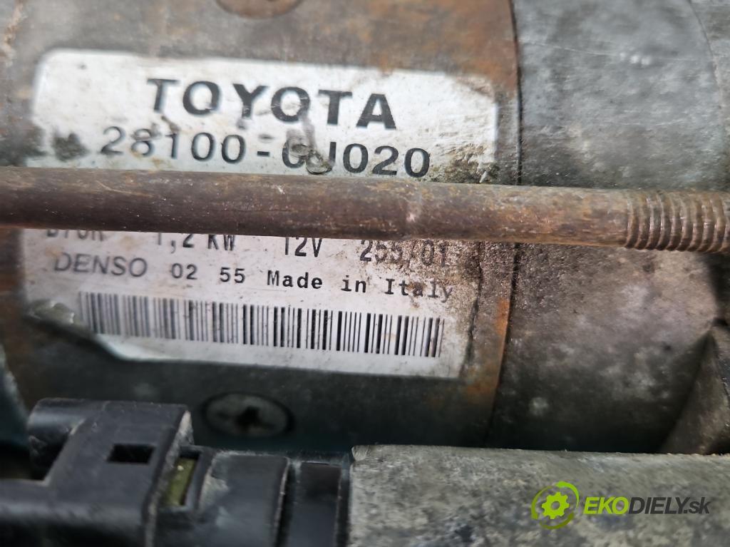 Toyota Yaris I 1999-2005 1.0 VVTI 68 hp manual 50 kW 998 cm3 5- startér: 28100-0J020 (Startér)