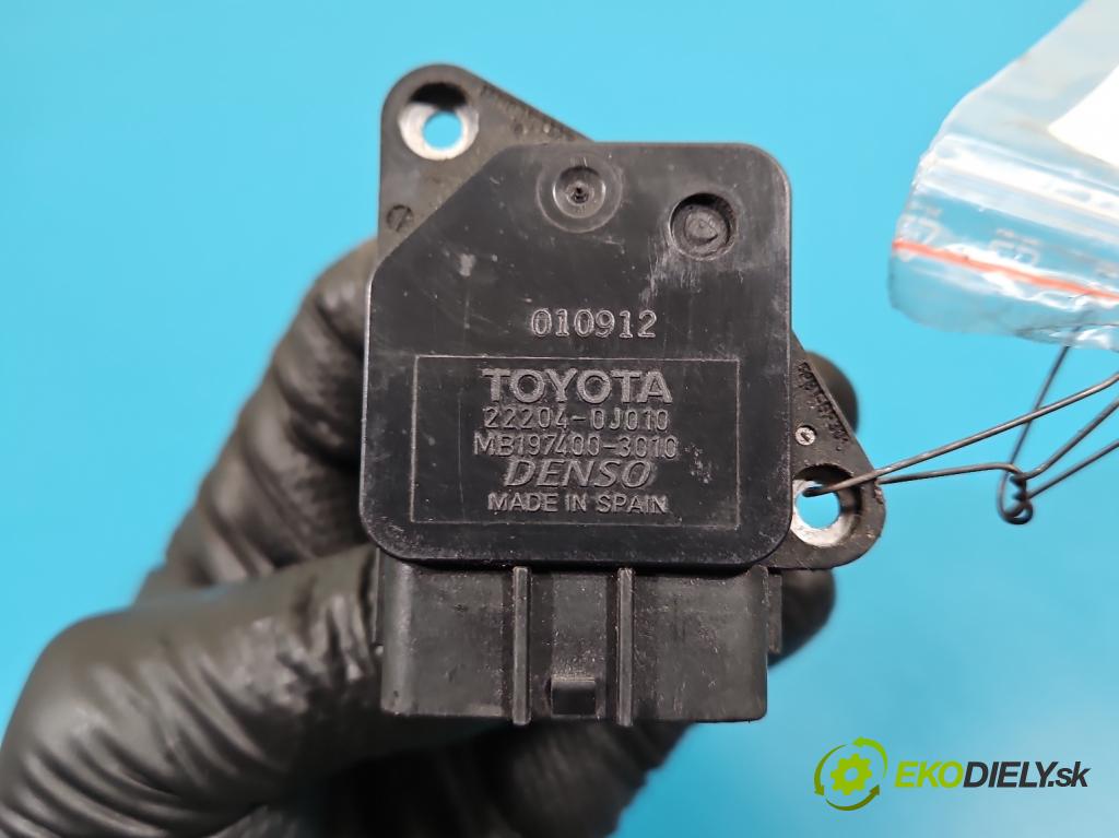 Toyota Yaris I 1999-2005 1.0 VVTI 68 HP manual 50 kW 998 cm3 5- průtokoměr: 22204-0J010 (Váha vzduchu)