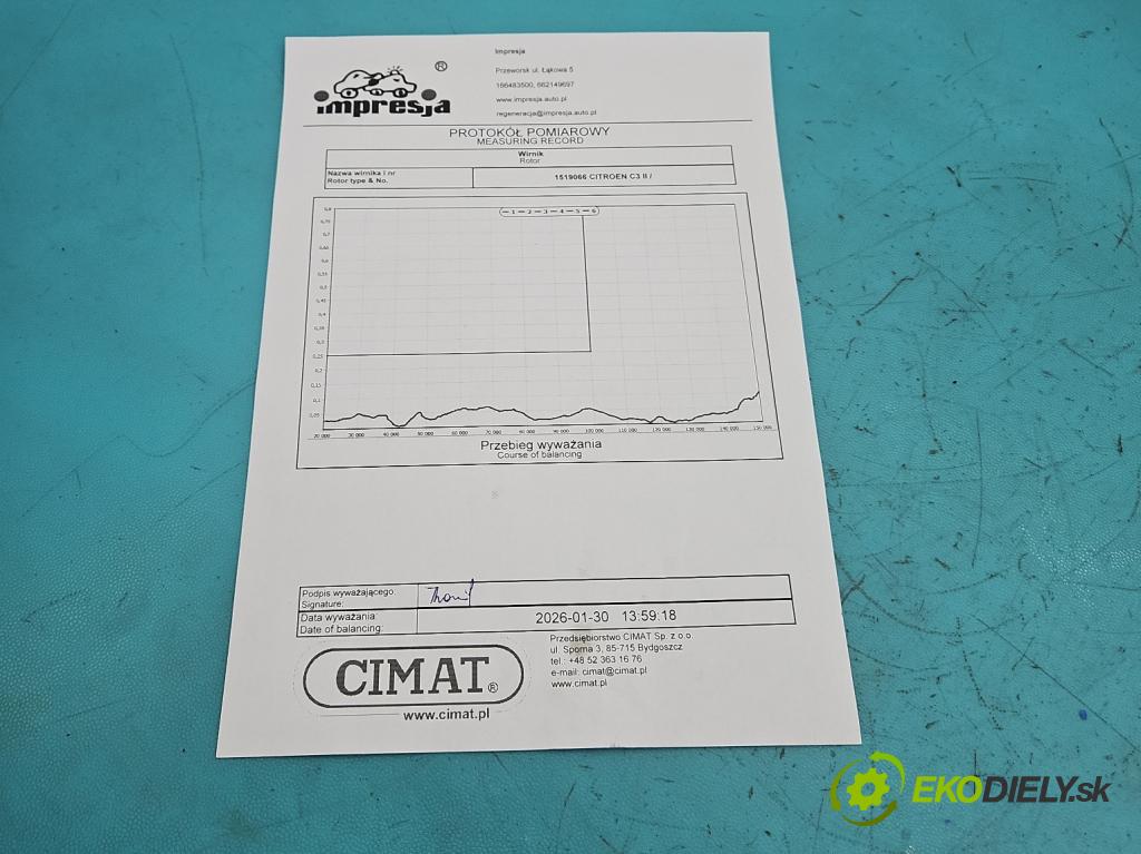 Citroen C3 II 2009-2016 1.6 hdi 92 hp manual 68 kW 1560 cm3 5- Turbodmychadlo repasováno 49373-02003