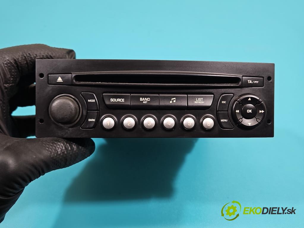 Citroen C3 II 2009-2016 1.6 hdi 92 HP manual 68 kW 1560 cm3 5- Radio originál 96766518XT