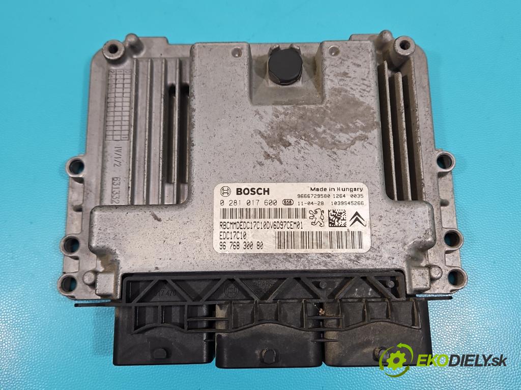 Citroen C3 II 2009-2016 1.6 hdi 92 HP manual 68 kW 1560 cm3 5- riadiaca jednotka motora 0281017600
