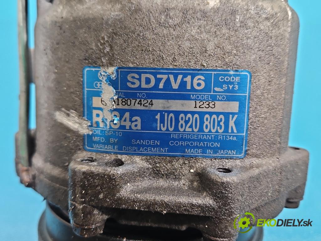 Vw Bora 1.9 tdi 90 hp manual 66 kW 1896 cm3 4- Kompresor: klíma 1J0820803K (Kompresor klimatizace)