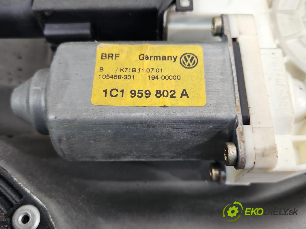 Vw Bora 1.9 tdi 90 HP manual 66 kW 1896 cm3 4- mechanizmus okna predné pravý 1C1959802A