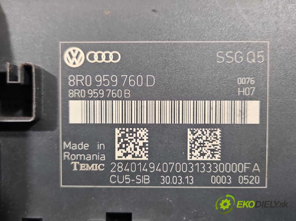 Audi Q5 2008-2016 3.0 tfsi: 272 hp automatic 200 kW 2995 cm3 5- řídící jednotka komfortu 8R0959760D